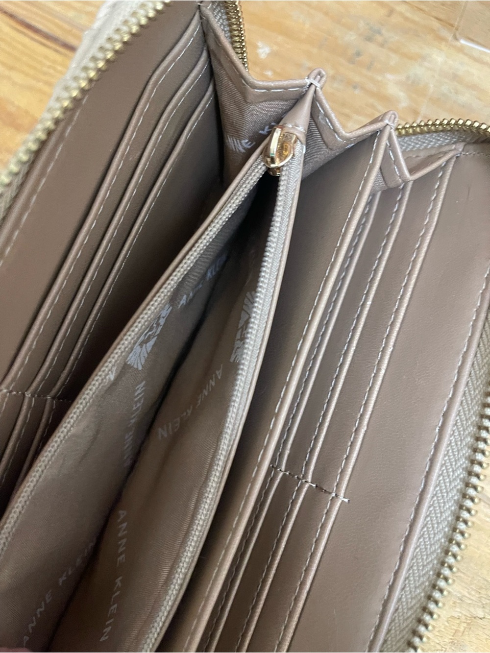 Anne Klein Quilted Ruched Zip Around Wristlet - Picture 9 of 9